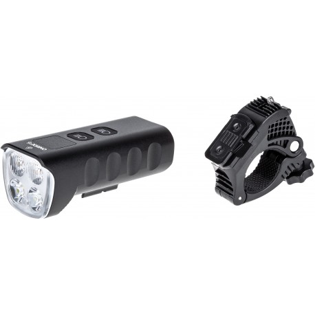 Велосипедная фара ONRIDE Lustron (1600 lm, 6400 mAh, Type-C), Power Bank, инд. заряда, алюминиевая