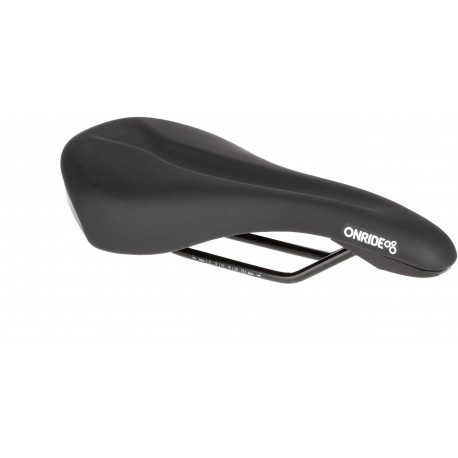 Седло ONRIDE Trace, встроенная мигалка, рамки сталь, черный, 268 x 146 мм