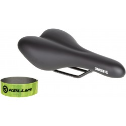 Седло ONRIDE Nap, рамки сталь, черное, 272 х 155 мм + светоотражающая полоска KLS 3M 30 см