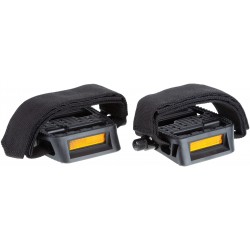 Педали ONRIDE Fixie (с ремешками), пластик, (111x97,5) шарики, черный (polybag)