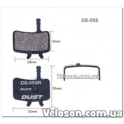 Колодки тормозные полуметалл disc DUST DS-05S AVID BB7?Juicy3/5/7