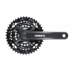 Комплект шатунов ONRIDE Trio 810, под квадрат, 170 мм, 22-32-42Т, на 8/7/6 шв., черный