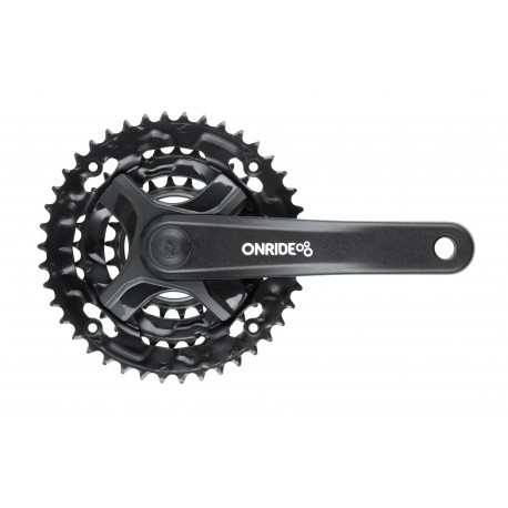 Комплект шатунов ONRIDE Trio 810, под квадрат, 170 мм, 22-32-42Т, на 8/7/6 шв., черный