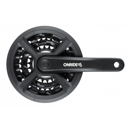 Комплект шатунів ONRIDE Trio 810P, під квадрат, 170 мм, 22-32-42Т, на 8/7/6 шв., чорний