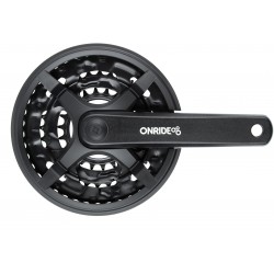 Комплект шатунов ONRIDE Trio 830P, под квадрат, 170 мм, 22-32-42Т, на 8/7/6 шв., черный