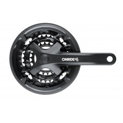 Комплект шатунов ONRIDE Trio 920P, под квадрат, 170 мм, 22-32-44Т, на 9 шв., черный