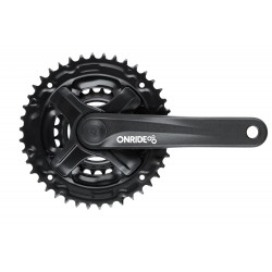 Комплект шатунов ONRIDE Trio 820, под квадрат, 170 мм, 24-34-42Т, на 8/7/6 шв., черный