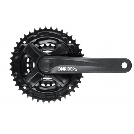 Комплект шатунов ONRIDE Trio 820, под квадрат, 170 мм, 24-34-42Т, на 8/7/6 шв., черный