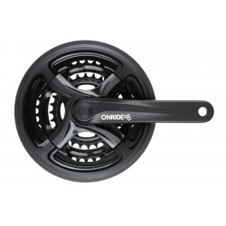 Комплект шатунов ONRIDE Trio 840P, под квадрат, 170 мм, 28-38-48Т, на 8/7/6 шв., черный
