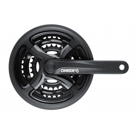 Комплект шатунов ONRIDE Trio 840P, под квадрат, 170 мм, 28-38-48Т, на 8/7/6 шв., черный