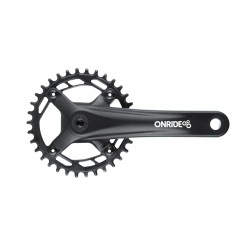 Комплект шатунов ONRIDE Solo 1110, под квадрат, 170 мм, 34Т BCD: 104 мм, на 11/10/9 шв., черный