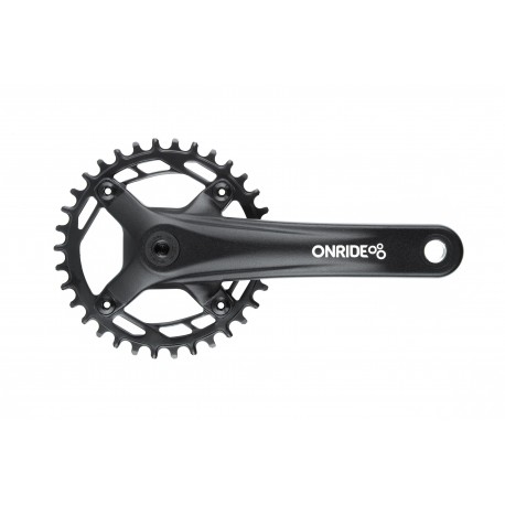 Комплект шатунов ONRIDE Solo 1110, под квадрат, 170 мм, 34Т BCD: 104 мм, на 11/10/9 шв., черный