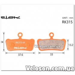 Колодки тормозные полуметалл disc RISK RK315-S AVID XX?XO Trail?E9 Trail?E7 Trail? Guide