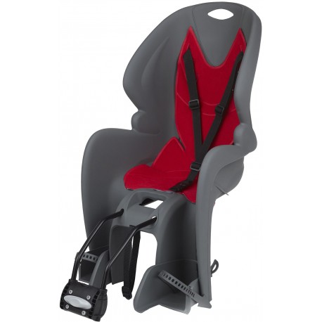 Детское велокресло заднее Dieffe Bikey GP FM, на подседельную трубу, 22 кг, темно серый/красный