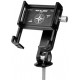 Тримач гаджета GUB G-90 алюмінієвий в кришку рульової, з поворотним механізмом, чорний