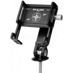 Тримач гаджета GUB G-90 алюмінієвий в кришку рульової, з поворотним механізмом, чорний