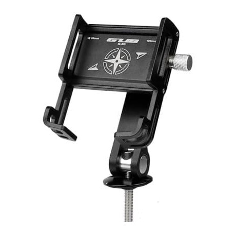 Держатель гаджета GUB G-90 алюминиевый в крышку рулевой, с поворотным механизмом, черный