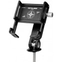 Держатель гаджета GUB G-90 алюминиевый в крышку рулевой, с поворотным механизмом, черный