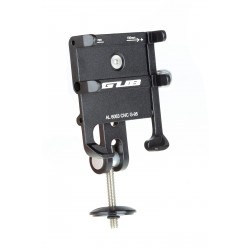 Тримач гаджета GUB G-95 алюмінієвий в кришку рульової, з поворотним механізмом, чорний