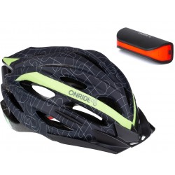 Шлем ONRIDE Grip черный/зеленый L (58-61 см) + Мигалка ONRIDE Slit