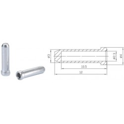 Кінцевик Alligator для гальмівного троса 2.3 мм сріблястий, уп. 500 шт