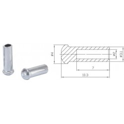 Кінцевик Alligator для троса перемикання 2.0 мм сріблястий, уп. 500 шт