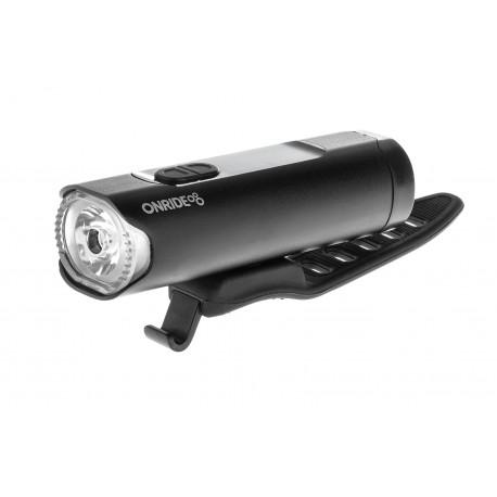 Велосипедная фара ONRIDE Rouse 20 (500 lm, 2400 mAh), Power Bank, диспл. инд. заряда, алюминиевая