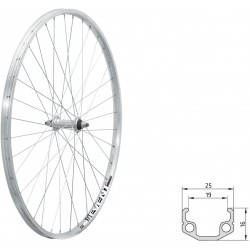 Колесо переднее на гайках KLS Event 28", V-brake серебристый