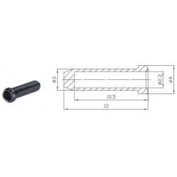 Кінцевик Alligator для троса перемикання чорний, уп. 500 шт