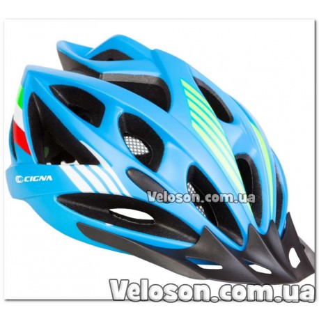 Шлем велосипедный с козырьком СIGNA WT-036 синий L (58-61см)