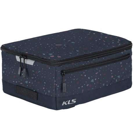 Сумка на багажник KLS Space city 023 темно-синій, дизайн-конфетті