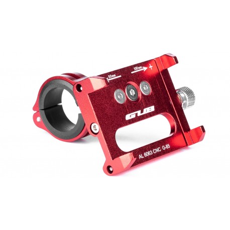 Держатель гаджета GUB G-85 на руль/вынос алюминиевый, красный