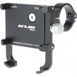 Тримач гаджета GUB PRO 2 на кермо алюмінієвий чорний