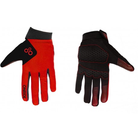 Рукавички ONRIDE Long 20 колір червоний/чорний розмір XS