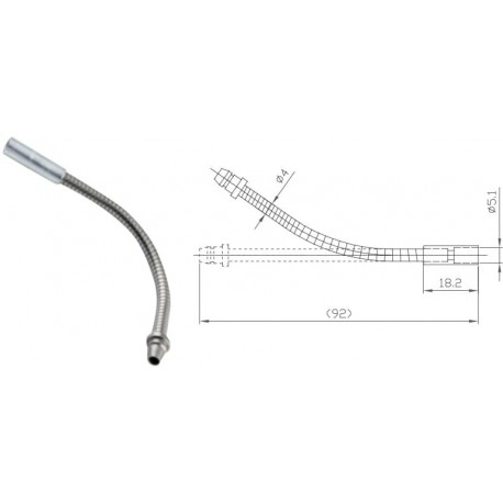 Направляющая трубка Alligator тормозного тросика на V-br, гибкая, комплект 10 шт.