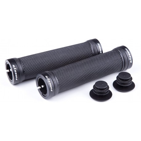 Ручки руля FireEye Goosebumps-R 128 мм с замками черный