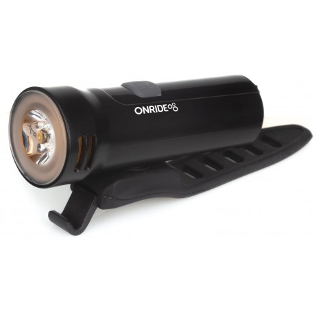 Велосипедная фара ONRIDE Edge 20 (500 lm, 2400 mAh, Micro USB), пластиковая
