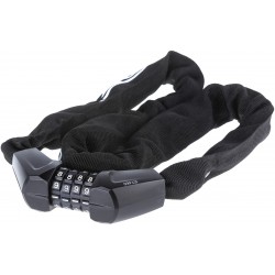 Замок ETOOK ET465 закаленный цепной 6x1000 мм, черный