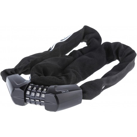 Замок ETOOK ET465 загартований ланцюговий 6x1000 мм, чорний