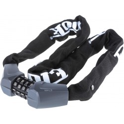 Замок ETOOK ET465 закаленный цепной 6x1000 мм, серебристый