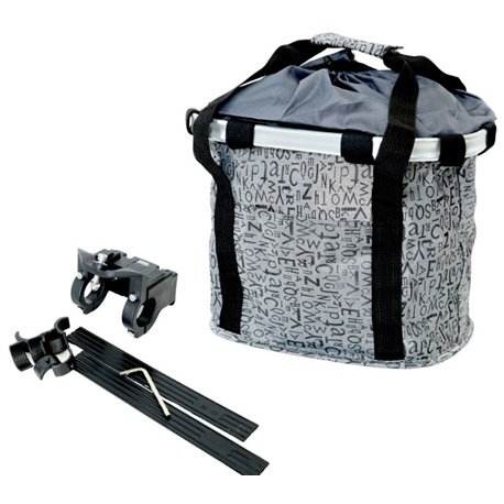 Велосумка корзина 30x25x25cmсм сірий з буквами BRAVVOS .