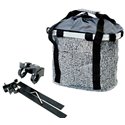 Велосумка корзина 30x25x25cmсм серый с буквами BRAVVOS.