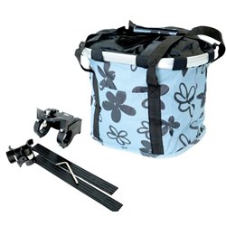 Велосумка корзина 30x25x25cmсм сірий з квітами BRAVVOS .