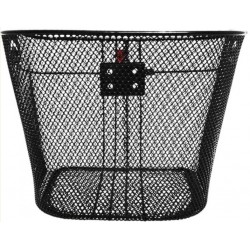 Корзина велосипедная передняя метал черная без крепления на руль