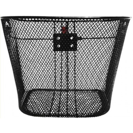 Корзина велосипедная передняя метал черная без крепления на руль