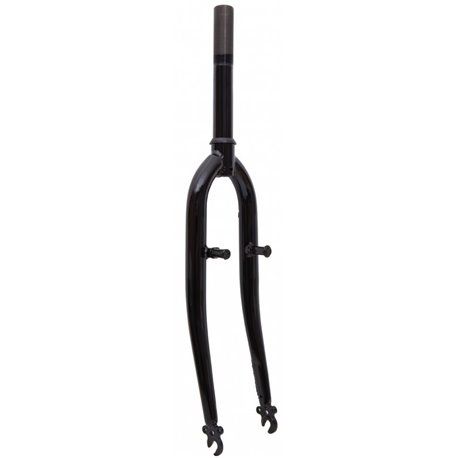 Вилка 28" Жорстка Сталь 1-1/8 rod-220 різьб. v-br чорний