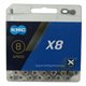 Ланцюг 8 116 лан. замок КМС X8 срiблястий BOX