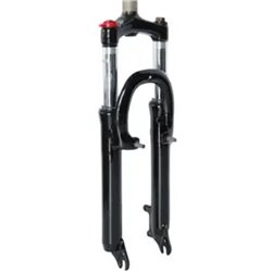 Вилка 24" Амортизаційна з локаутом disc/v-br ST 1-1/8 безрізьбова шток-260мм travel-100мм під ексцентрик чорний FSD LJ-641 (стал