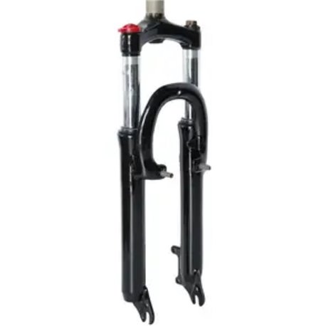 Вилка 24" Амортизаційна з локаутом disc/v-br ST 1-1/8 безрізьбова шток-260мм travel-100мм під ексцентрик чорний FSD LJ-641 (стал