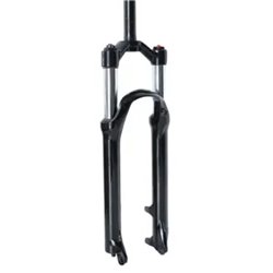 Вилка 26" Амортизаційна з локаутом повітряна система AL 1-1/8 шток-260мм безрізьбова travel-120мм disc під ексцентрик чорний LJ8